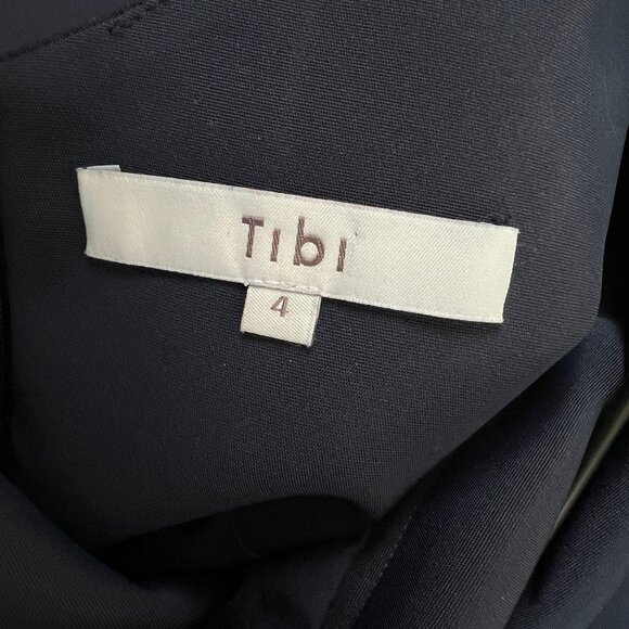 Anthropologie Tibi Ruffle Trimmed Cady Mini Dress Ruched Corset Pinafore Pockets - Picture 9 of 13